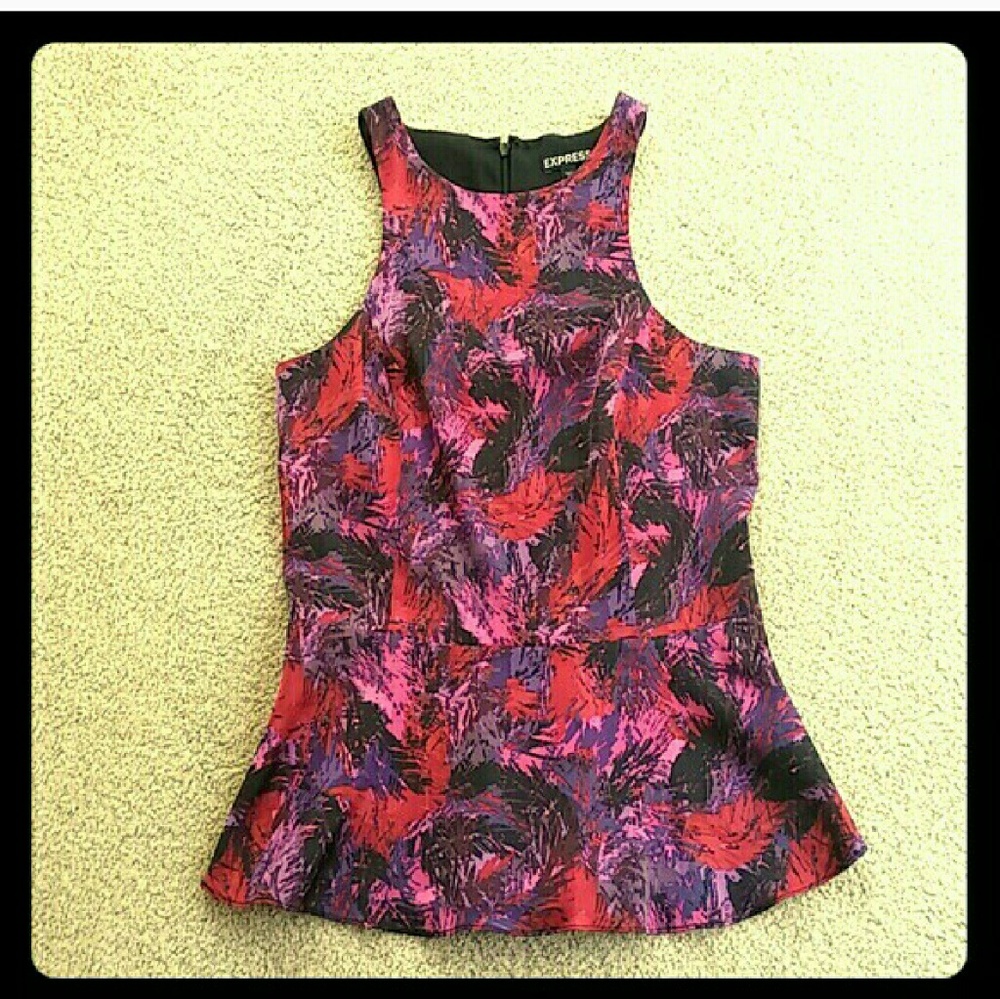 Watercolor Peplum Top